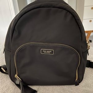 KATE SPADE mini backpack - black with gold hardware